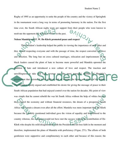 Role of Democracy in Changing South Africa