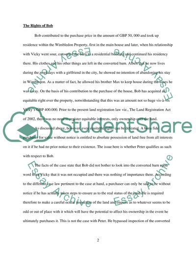 Property Law: Analysis of the Property Rights