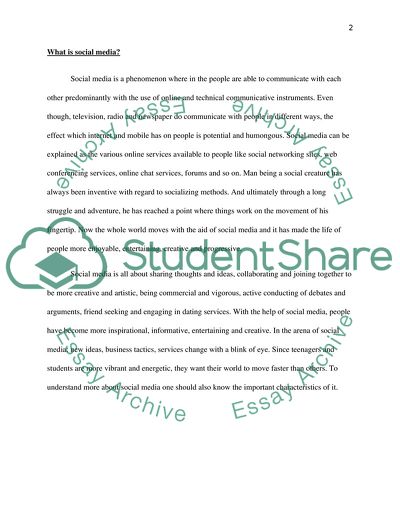 Social Medias and Technologys Positive Effect on Teenagers and Students