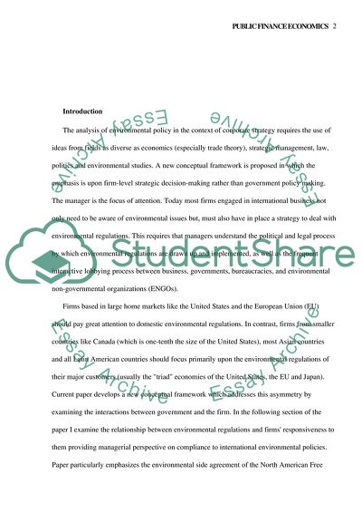 Public Finance Economics