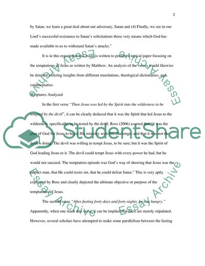 The Temptations of Jesus