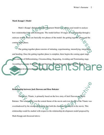 Romantic Relationship in Titanic