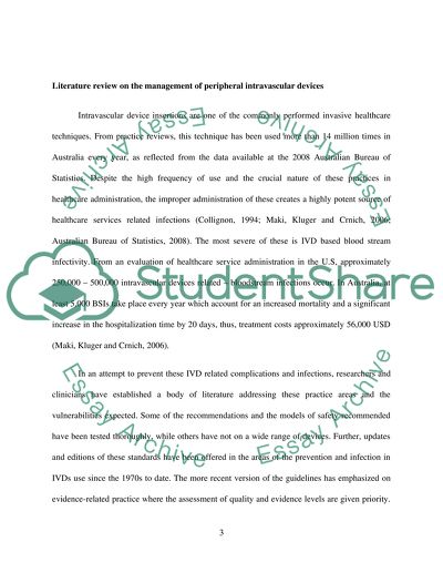 Management of Peripheral Intravascular Devices