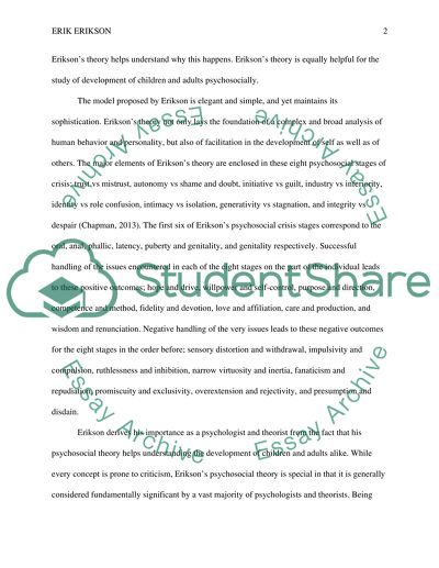 Erik Erikson (Developmental Psychologist/Theorist)