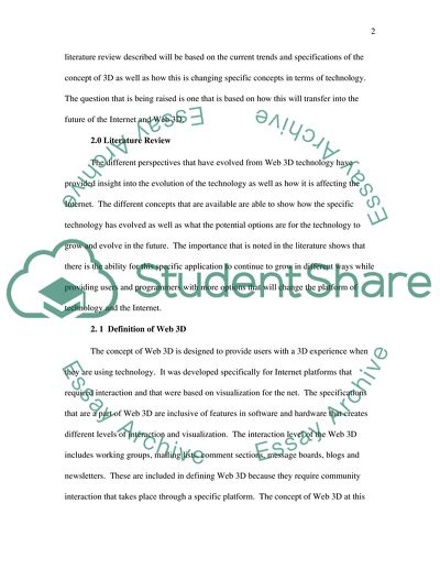 Literature Review on Web3D Technology