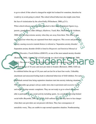 Prevention of school phobia picture