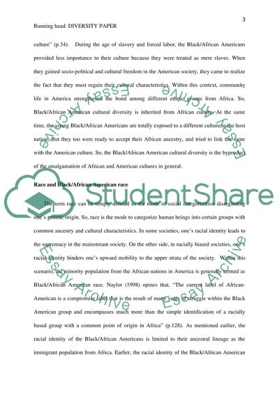 African American Cultural Diversity