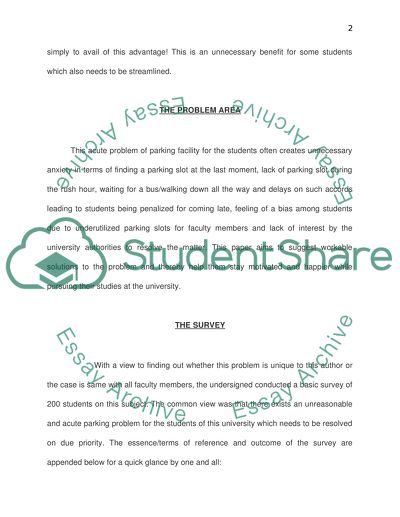 Parking Lot Chaos among Students