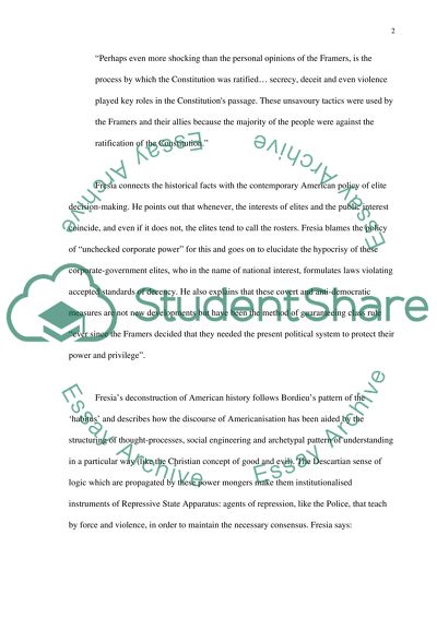 Fresias Deconstruction of American History