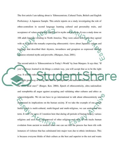 Debate: Ethnocentrism