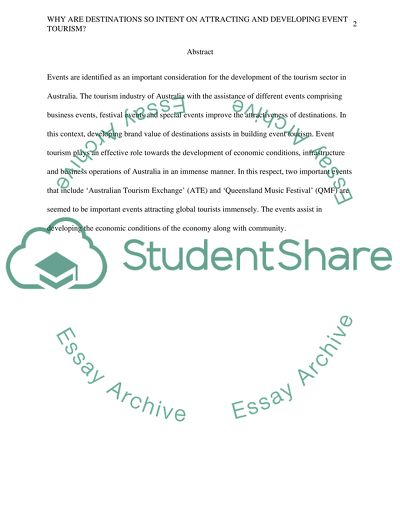 Why Are Destinations So Intent on Attracting and Developing Event Tourism