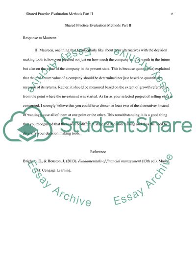 Shared Practice Evaluation Methods Part II