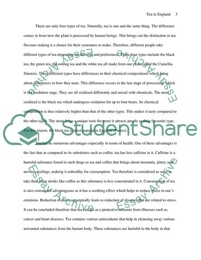 The Value of Tea in England