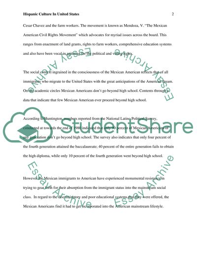 Hispanic Culture in United States