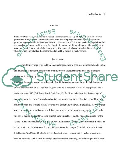 Legal Aspects of Health Administration