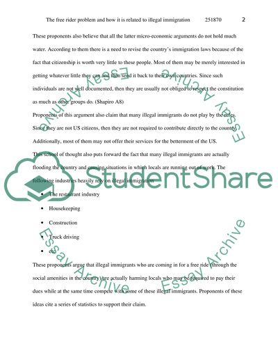 Illegal Immigration Term Paper