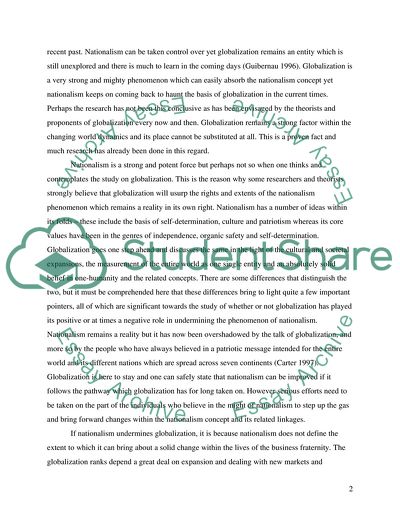 The Undermining Of Nationalism By Globalization