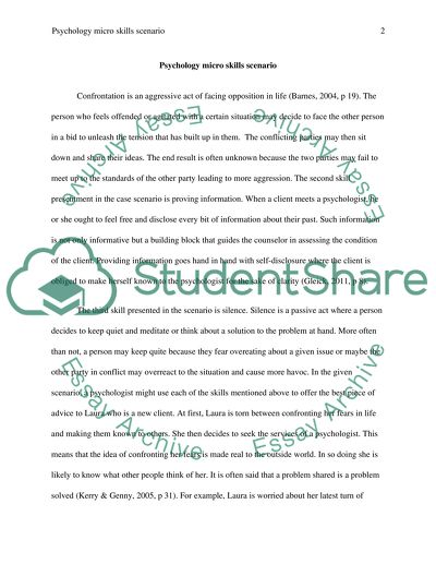 Microskills Scenario See Details