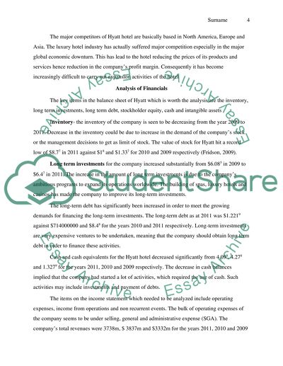 Essay On Healthy Living Hyatt Hotel Financial Analysis College Vs High School Essay Compare And Contrast also Examples Of Persuasive Essays For High School Hyatt Hotel Financial Analysis Essay Example Topics And Well High School Narrative Essay