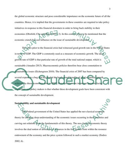 Responding to the global economic crisis can lead to a more sustainable economy