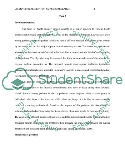 Health Literacy and Nursing