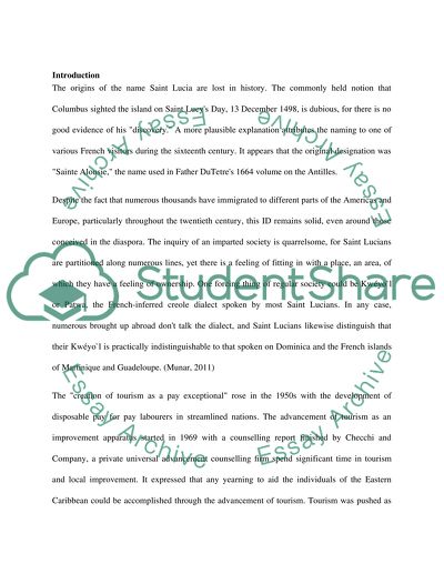 World Travel Market Analysis to Saint Lucia