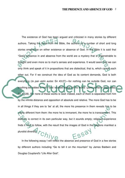 The Presence nd bsence Of God