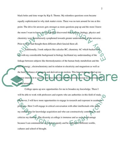 Science as Field of Study at College