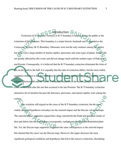 The Cause of the Mass Extinction in K-T Boundary