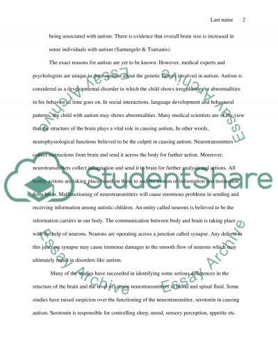 Write research paper autism