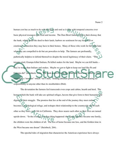 An Illusory Birthright: The Loss of Home and Identity in The Grapes of Wrath