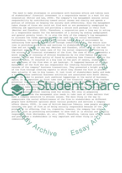 Role of Ethics and Social Responsibility in Strategic Plan