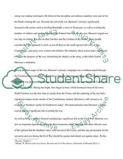 How General Sherman was Instrumental in Ending the War as well as the Reconstruction Effort