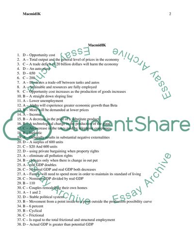 Measurement of Economic Growth