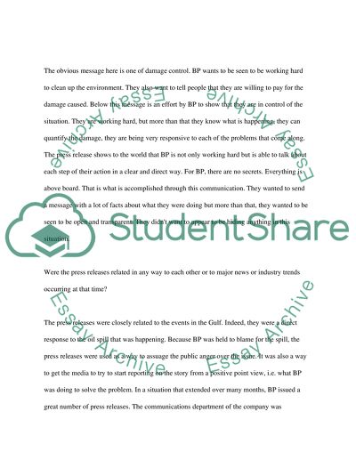 The General Context of the Press Release