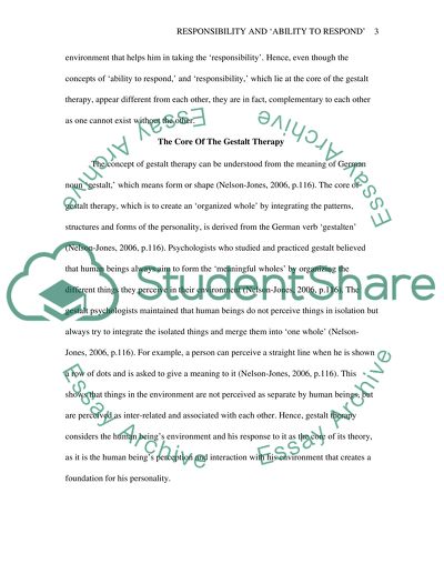 The Concept of Personality in Gestalt Therapy