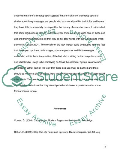 Experiences with Pop Ups