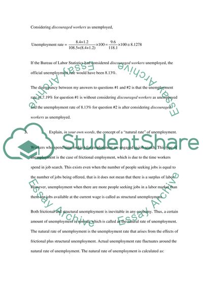 The Unemployment Rate