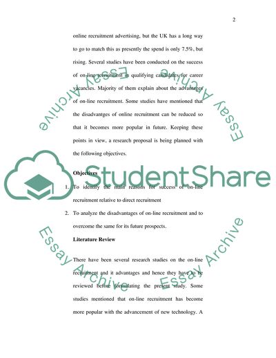 The Success of On-line Recruitment in Selecting and Qualifying Candidates for Career Vacancies