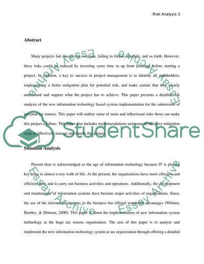 The New Information Technology System at Tax Organization