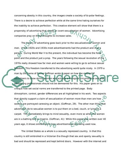 Ad Sexualization to Increase Sales