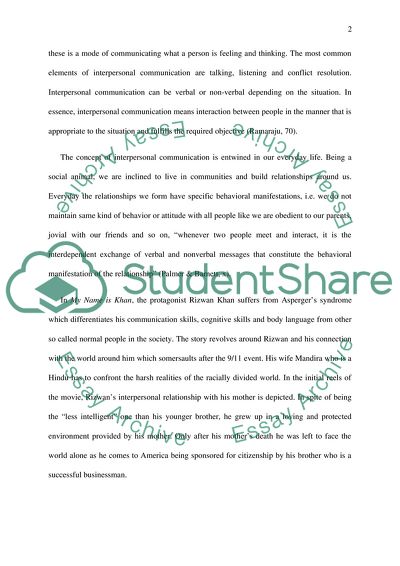 interpersonal communication essay format