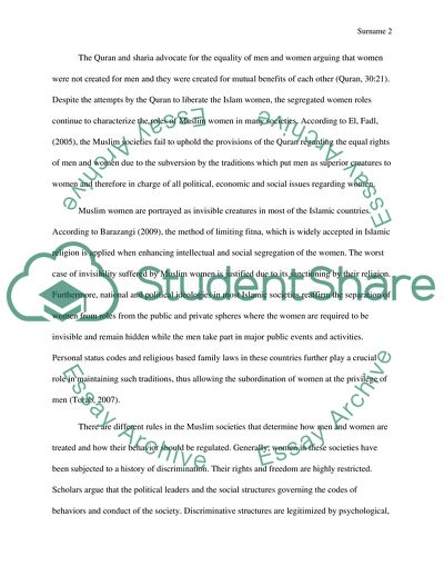 Religion of Islam: The Difference and the Treatment of Male and Female Genders