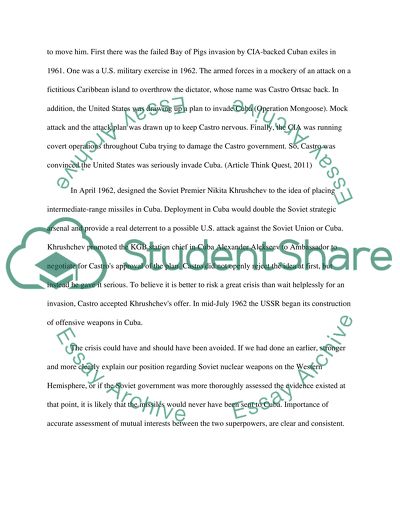 Cuban Missile Crisis