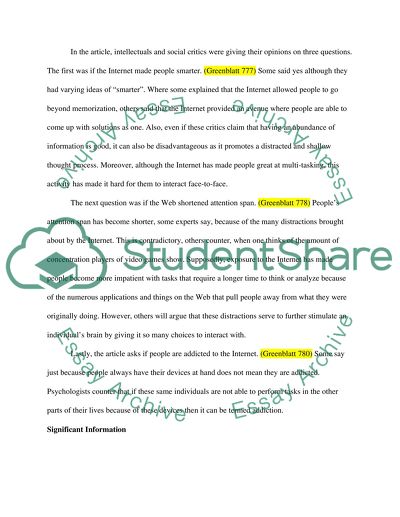 The Internet Is Changing The Way People Think