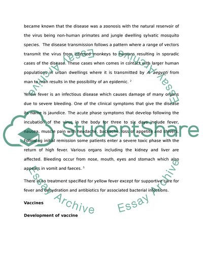 Yellow fever. Development of vaccine