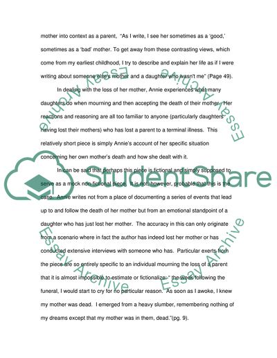 A Womans Story by: Annie Ernaux