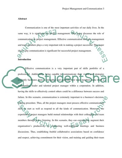 Project management and communication