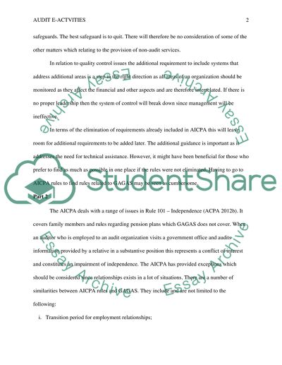 The Government Audit Office, Audit e-Activities