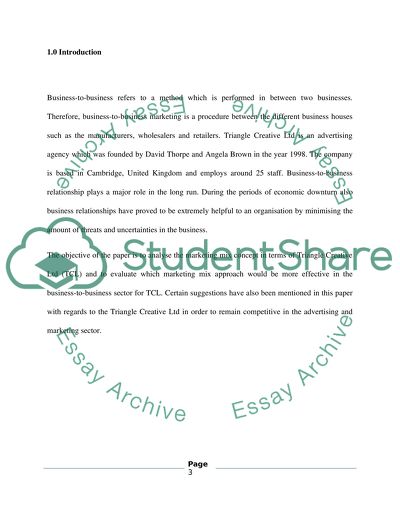 Marketing Mix Concept: Case of Triangle Creative Ltd